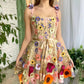 Three-dimensional Flower Embroidery Dress Summer Fashion Sweet A-line Suspender Dresses For Womens Clothing