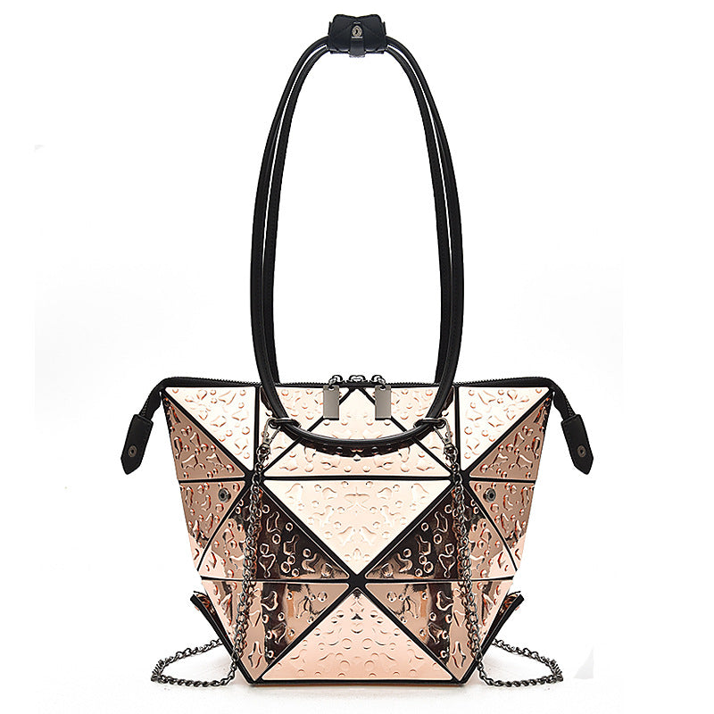 Trendy Lingge Deformed Female Bag